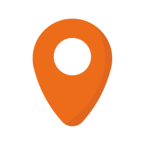 icone localisation de couleurs Orange